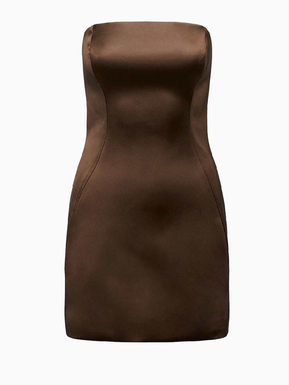 Aritzia - Wilfred Castle Satin Dress Cocoa Bean - 00